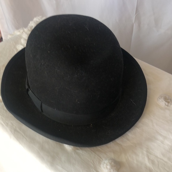 DESIGNER COLLECTION black wool Derby Men’s hat. Size 7 1/2. - Picture 4 of 12